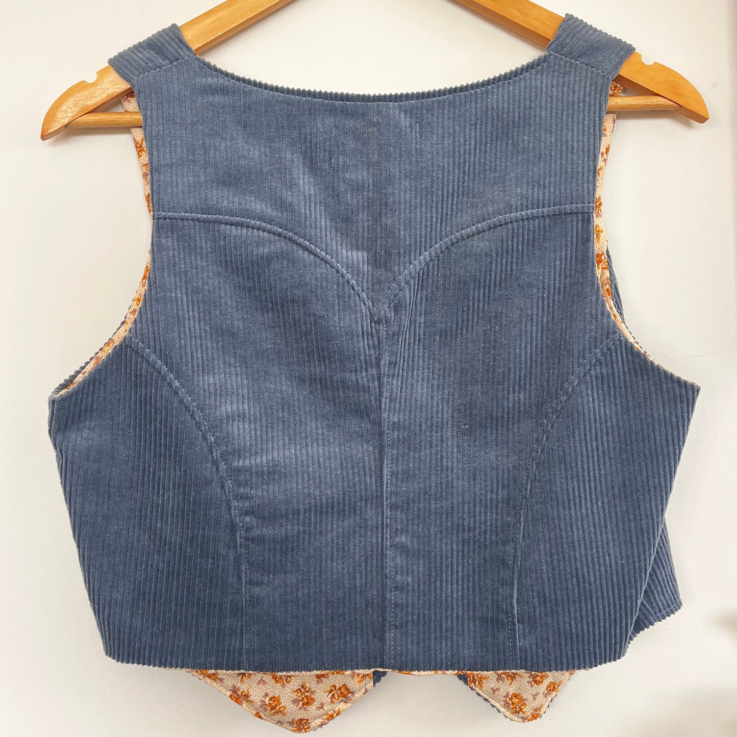 ₊✩‧₊˚blue corduroy vest˚₊✩‧₊