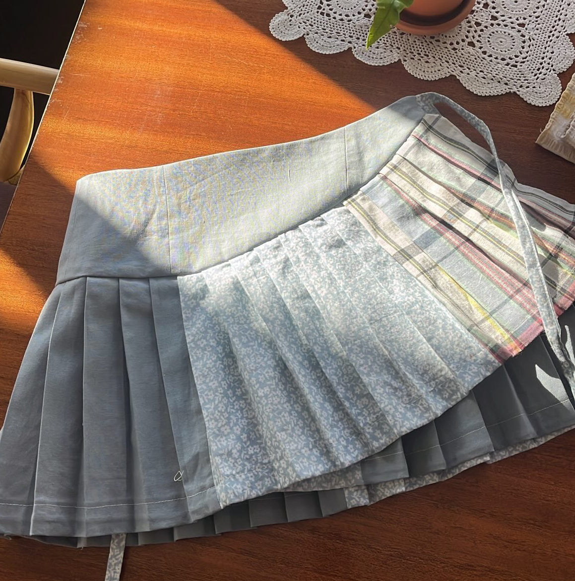 ⋆ ˚｡⋆୨୧˚patchwork wrap skirt˚୨୧⋆｡˚ ⋆