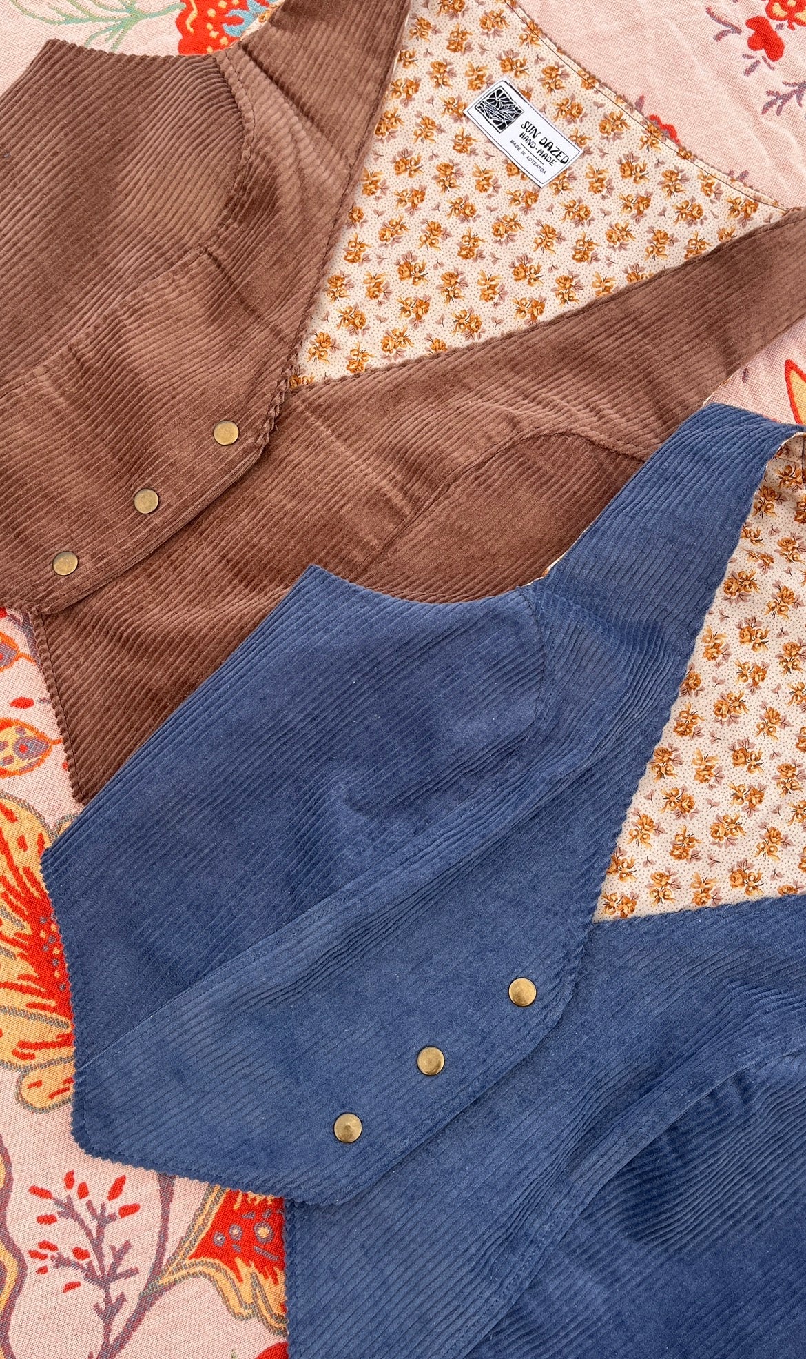 ₊✩‧₊˚blue corduroy vest˚₊✩‧₊
