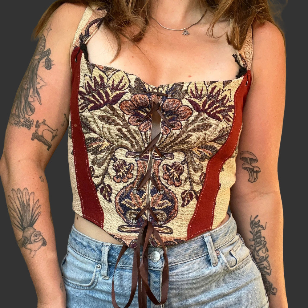 ˚⟡˖ ࣪Red Florals Soft Corset ˚⟡˖ ࣪